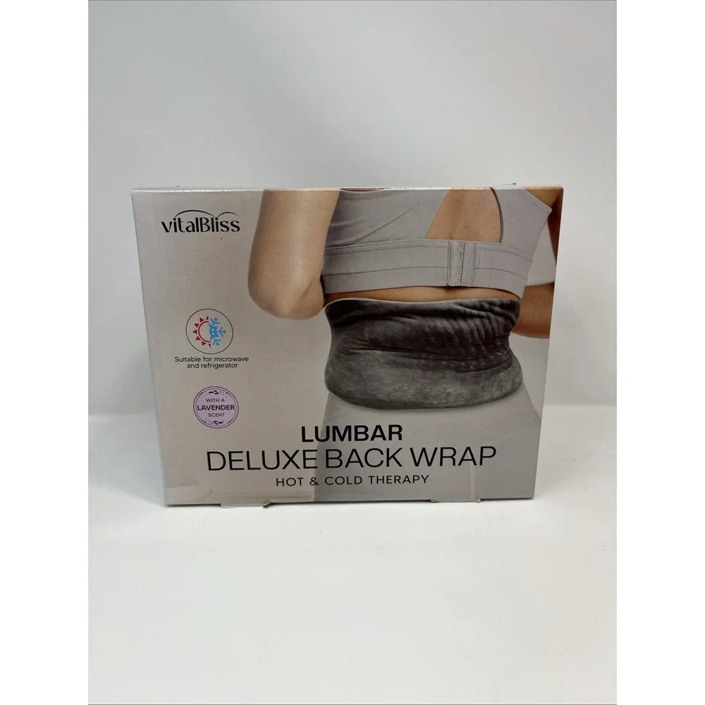 NEW VitalBliss Deluxe Lumbar Back & Cold Therapy wrap w/Lavender scent 13.5